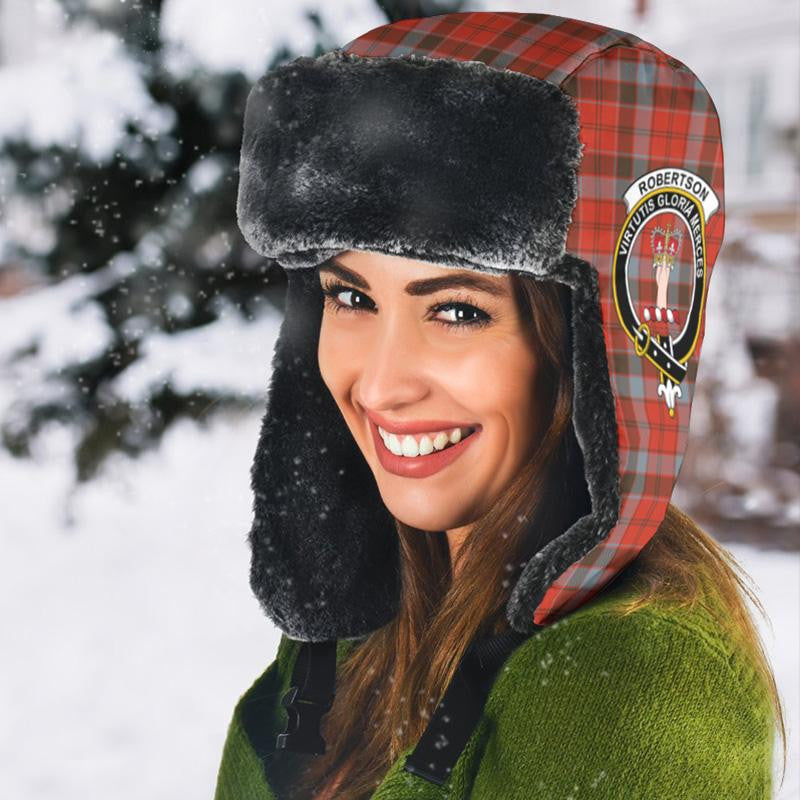 Robertson Weathered Tartan Crest Trapper Hat