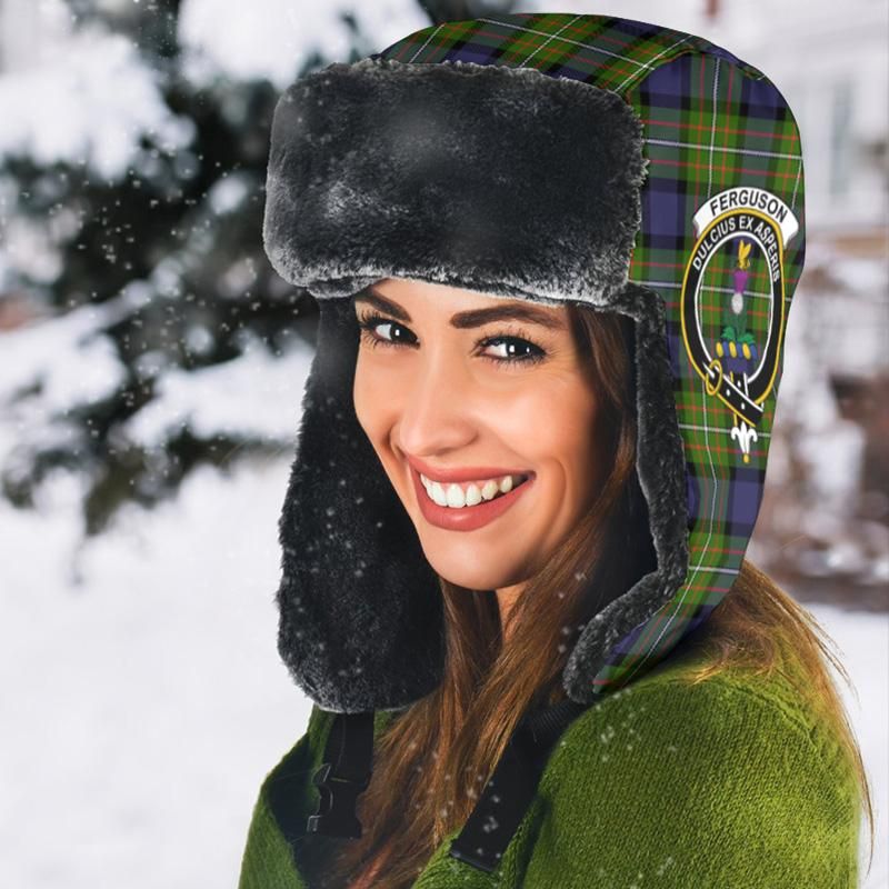 Fergusson Modern Tartan Crest Trapper Hat