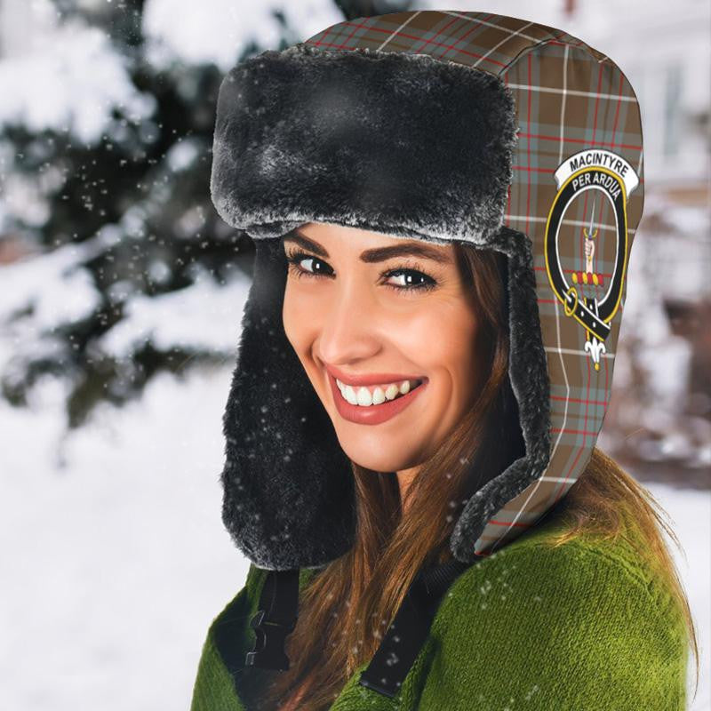 MacIntyre Hunting Weathered Tartan Crest Trapper Hat