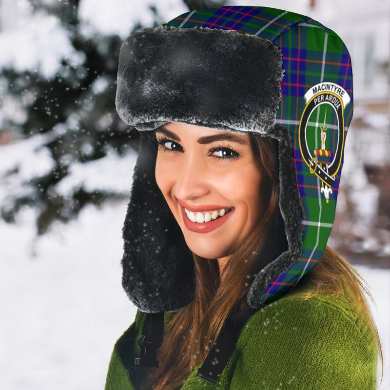 MacIntyre Hunting Modern Tartan Crest Trapper Hat