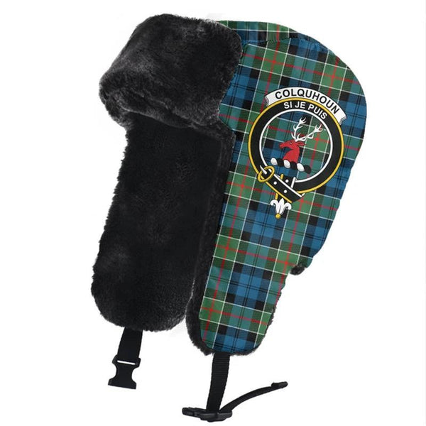 Colquhoun Ancient Tartan Crest Trapper Hat