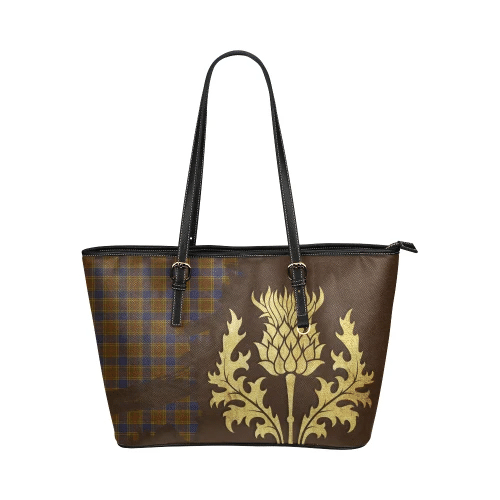 Balfour Modern Tartan Leather Tote Bag Thistle Royal Style