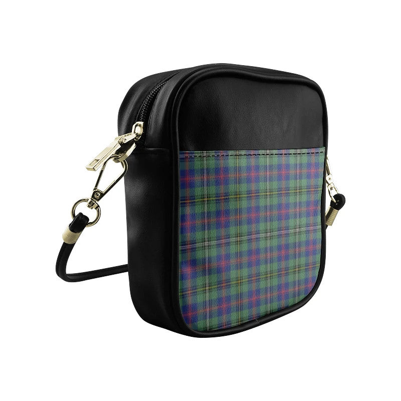 Wood Modern Tartan Plaid Sling Bag