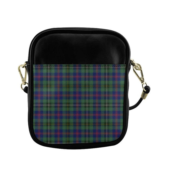 Wood Modern Tartan Plaid Sling Bag