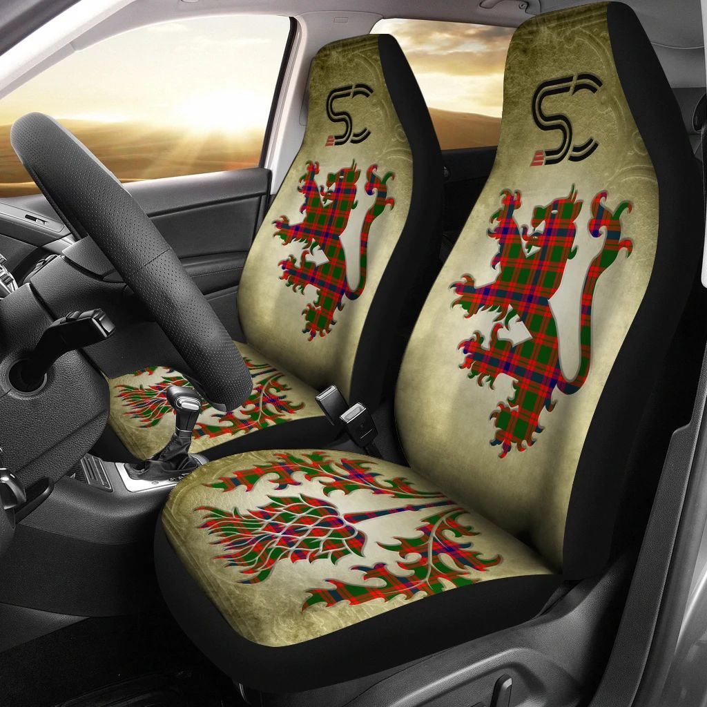 Skene Modern Tartan Car Seat Cover Thistle Special Style