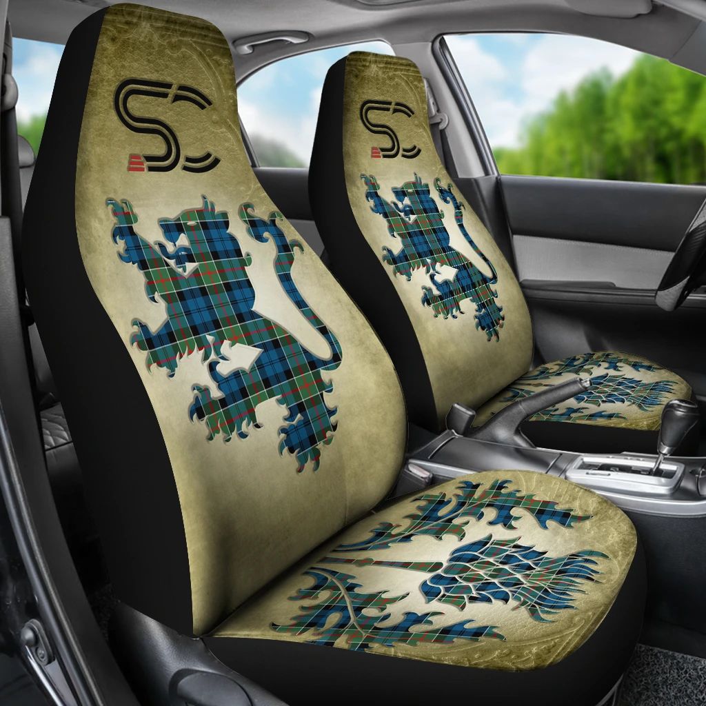 Colquhoun Ancient Tartan Car Seat Cover Thistle Special Style