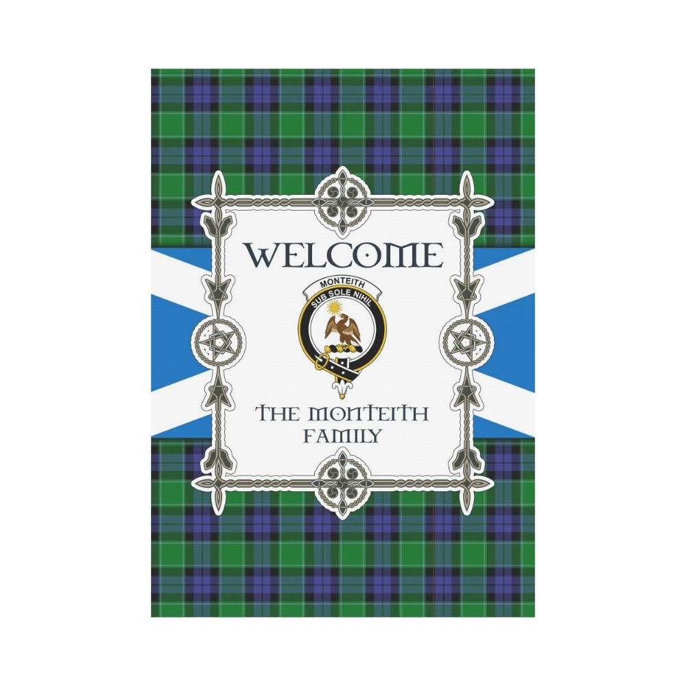 Monteith Clan Garden Flag, Scottish Tartan Monteith Clans Garden Flag New Style