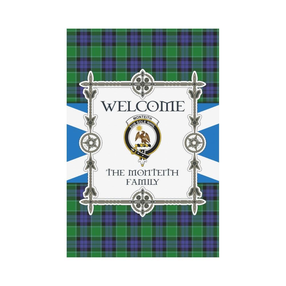 Monteith Clan Garden Flag, Scottish Tartan Monteith Clans Garden Flag New Style