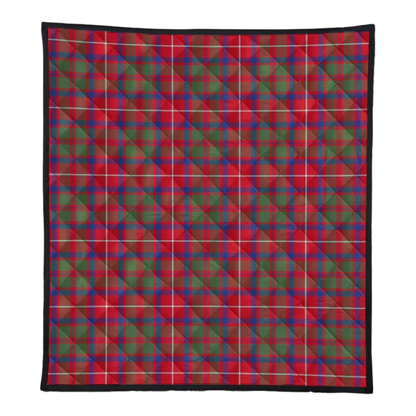 Shaw Red Modern Tartan Classic Premium Quilt