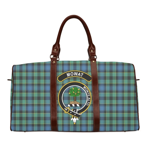 Mowat (of Inglistoun) Tartan Crest Travel Bag