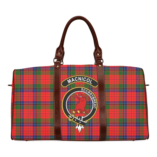 MacNicol (of Scorrybreac) Tartan Crest Travel Bag