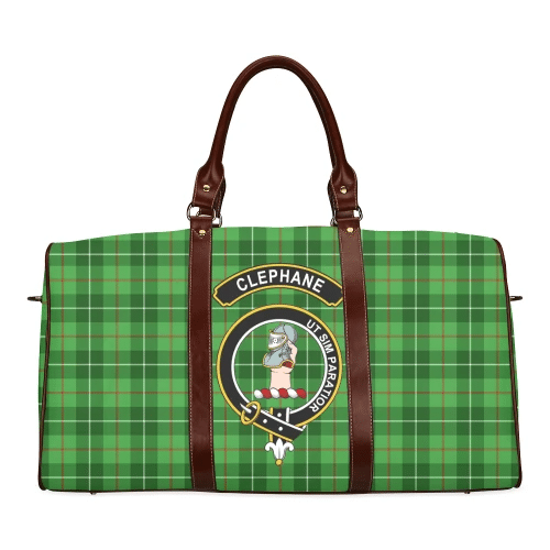 Clephane (or Clephan) Tartan Crest Travel Bag