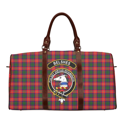 Belshes (or Belsches) Tartan Crest Travel Bag