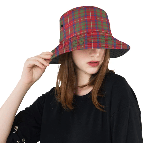 Scottish Tartan Shaw Red Modern Clan Bucket Hat