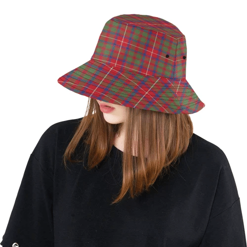 Scottish Tartan Shaw Red Modern Clan Bucket Hat