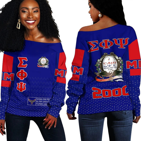 Sweatshirt - MM Sigma Phi Psi Off Shoulder Sweaters A31