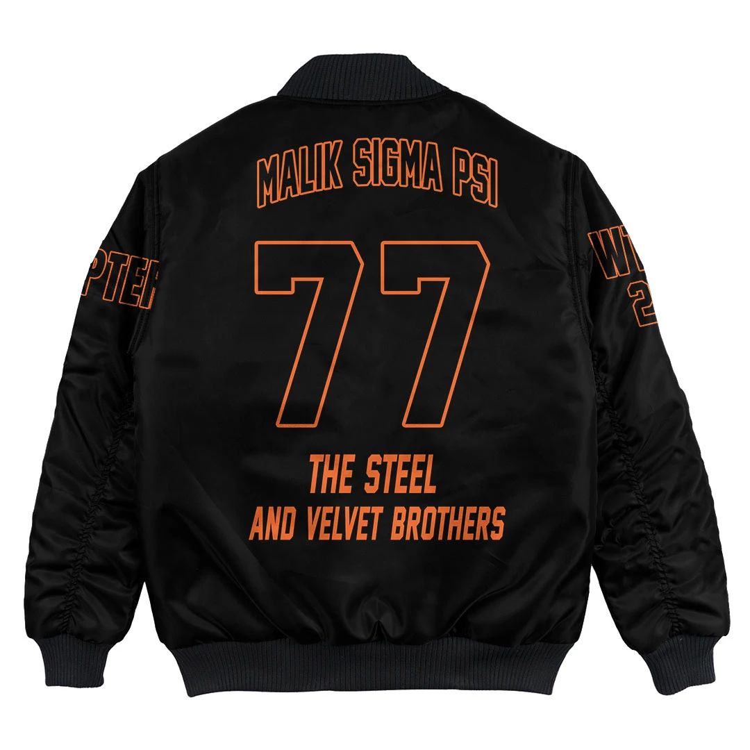 Bomber Jacket - (Custom) Malik Sigma Psi Bomber Jackets