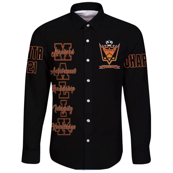 Shirt - (Custom) Malik Sigma Psi Long Sleeve Button Shirt