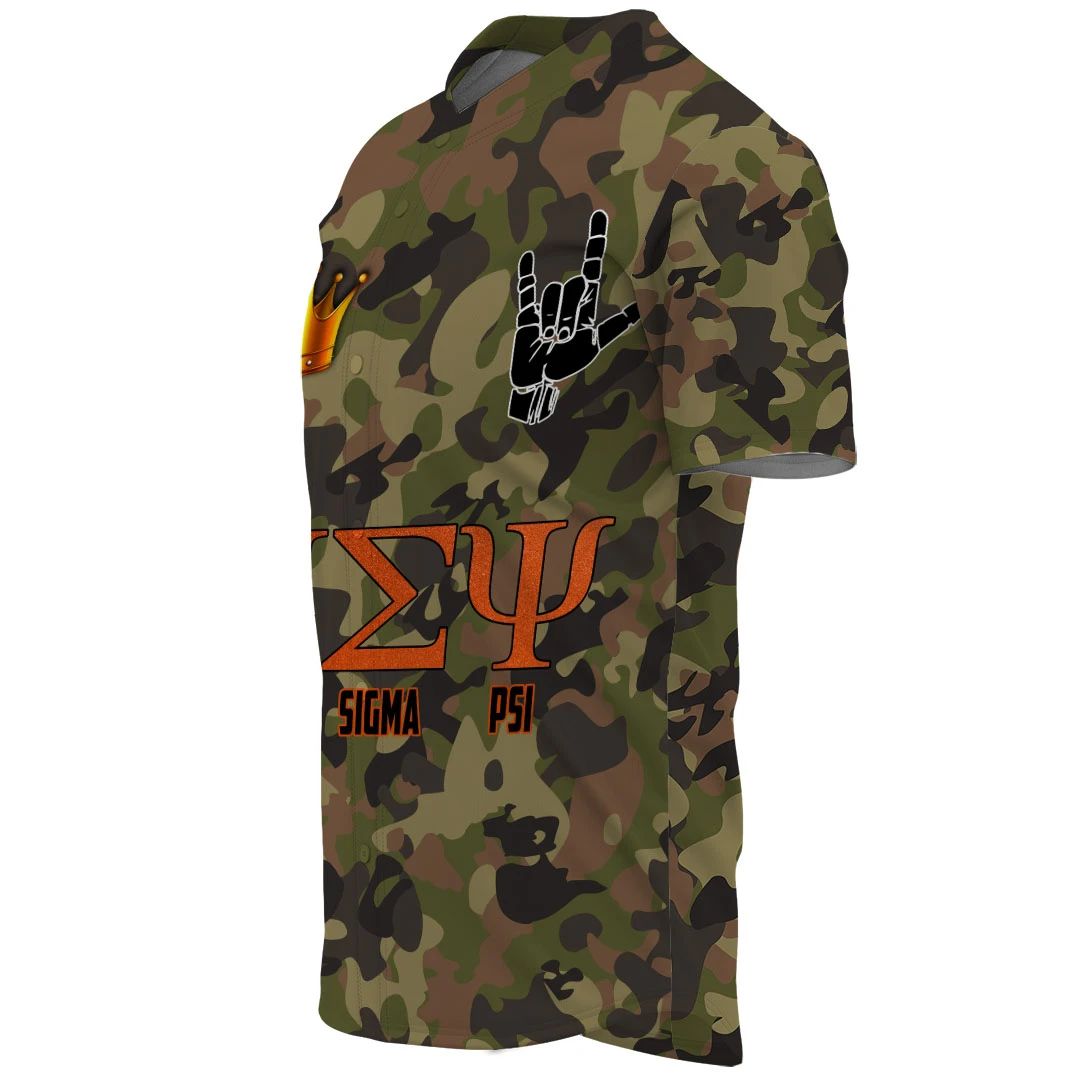 Baseball Jersey - Malik Sigma Psi Camo Baseball Jerseys A31