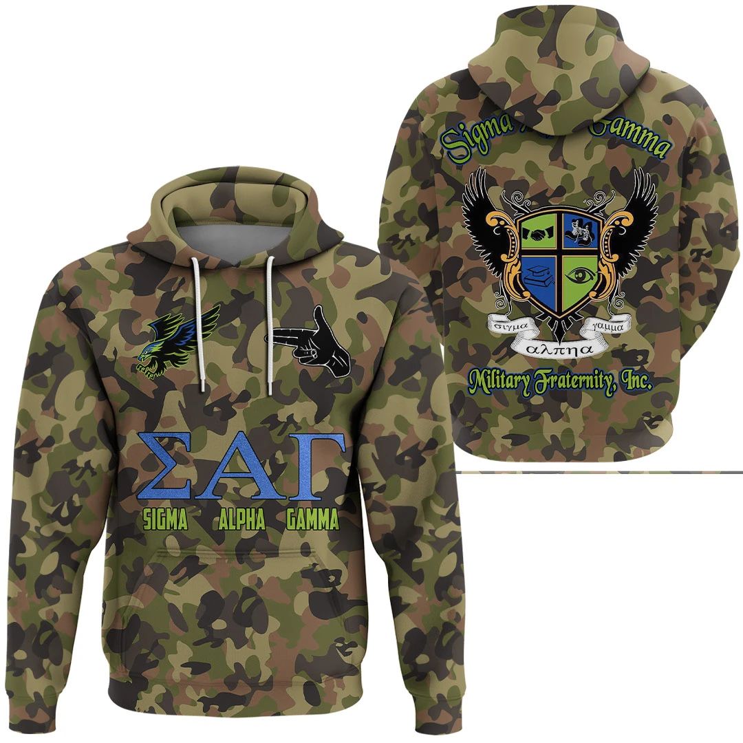 Hoodie - Sigma Alpha Gamma Camo Hoodie