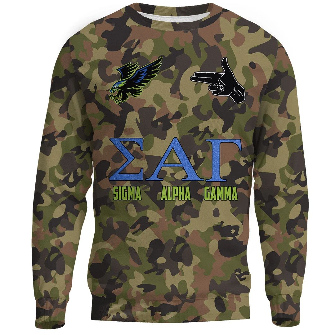 Sweatshirt - Sigma Alpha Gamma Camo Sweatshirts