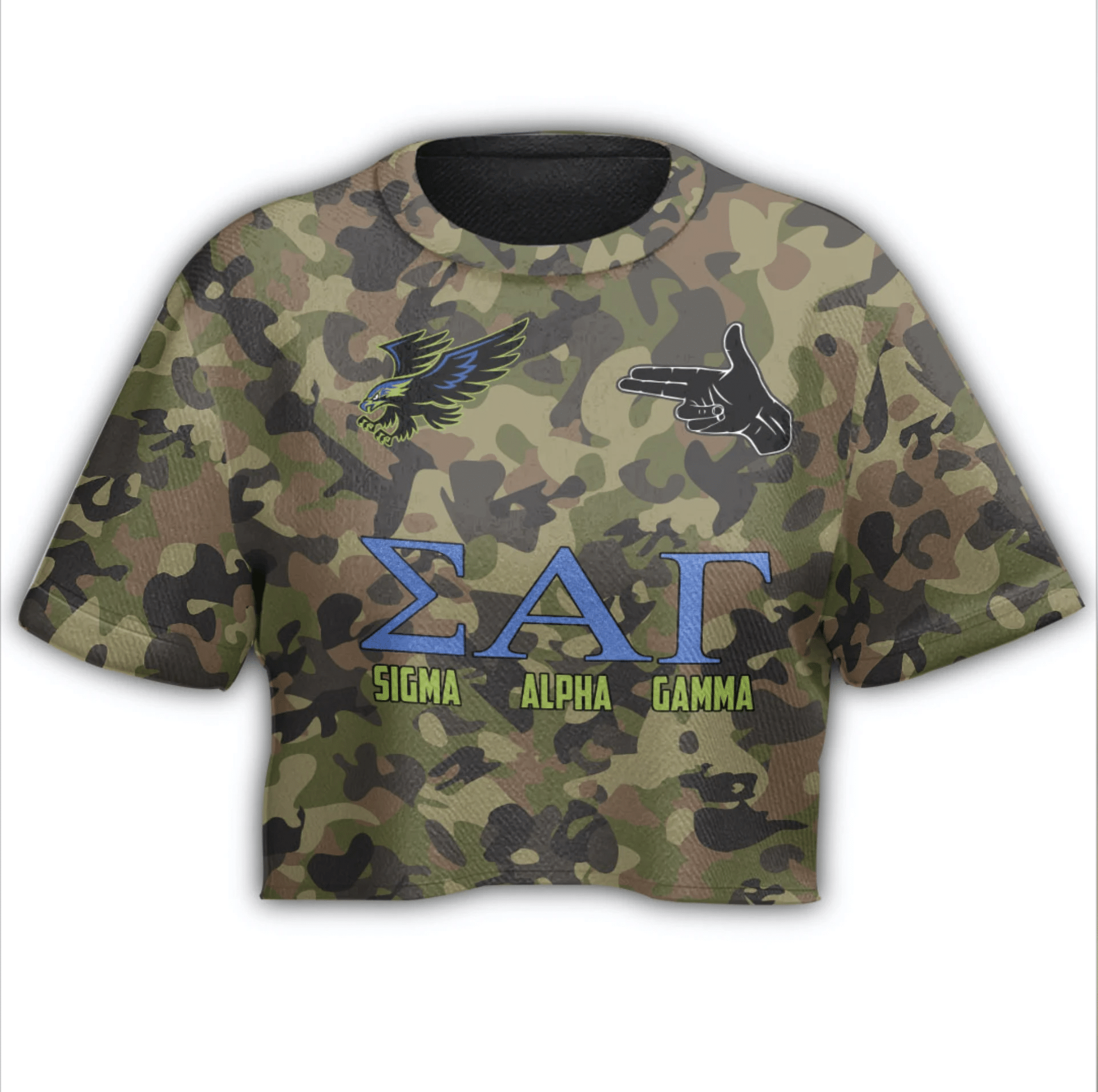 T-shirt - Sigma Alpha Gamma Camo Croptop T-shirt