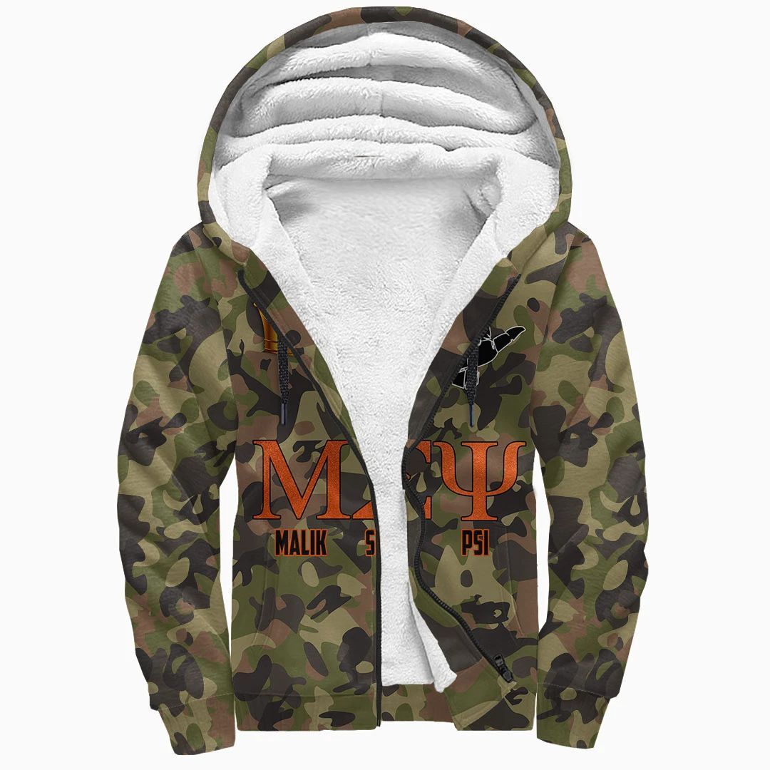 Hoodie - Malik Sigma Psi Camo Sherpa Hoodies