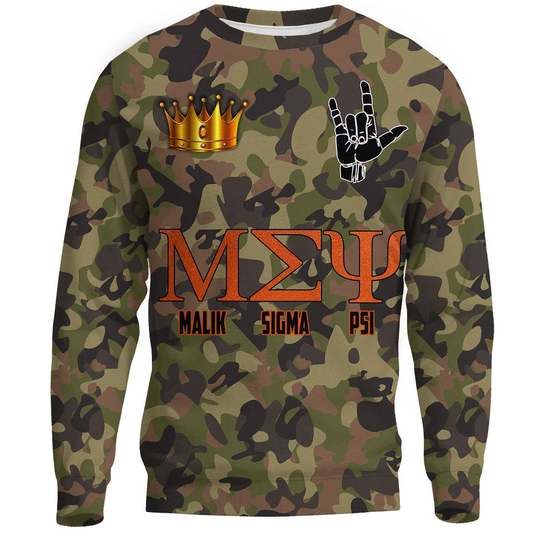 Sweatshirt - Malik Sigma Psi Camo Sweatshirts