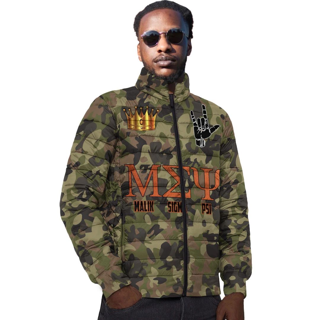 Jackets - Malik Sigma Psi Camo Padded Jackets A31