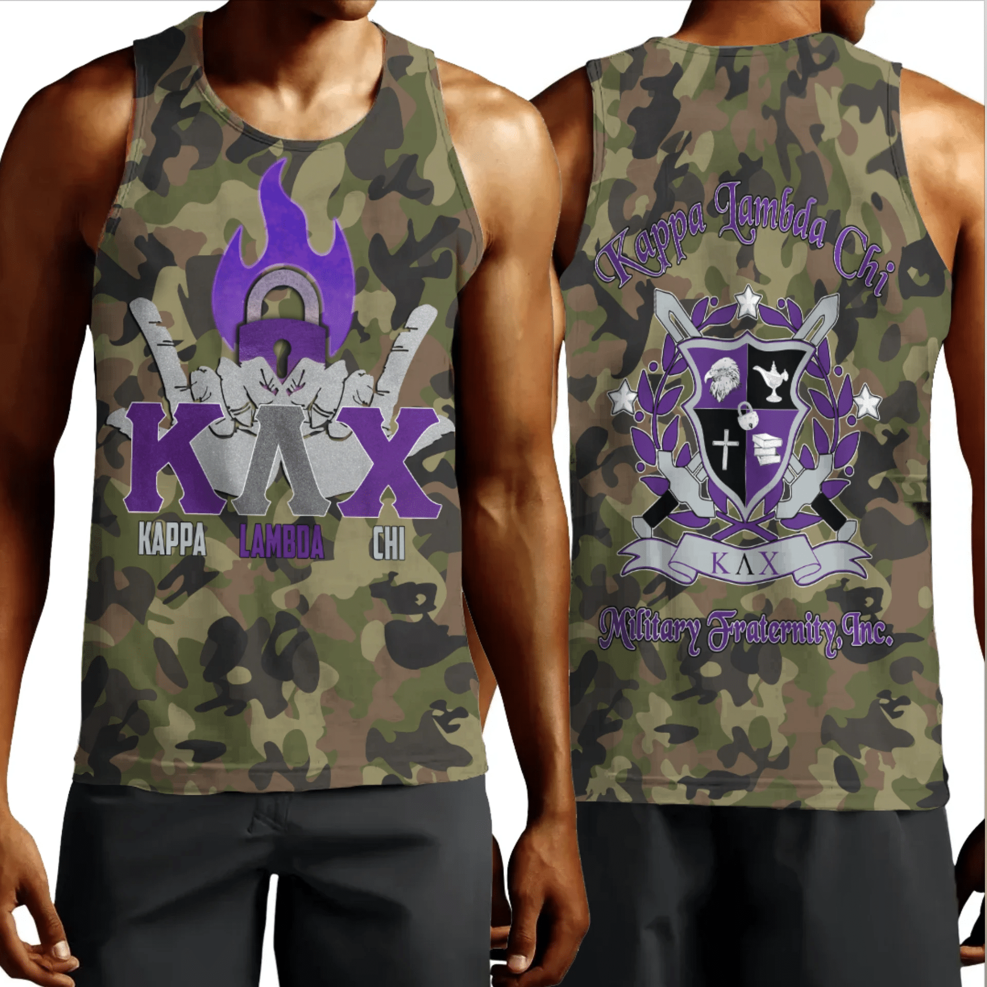 Tank Top - Kappa Lambda Chi Camo Tank Top