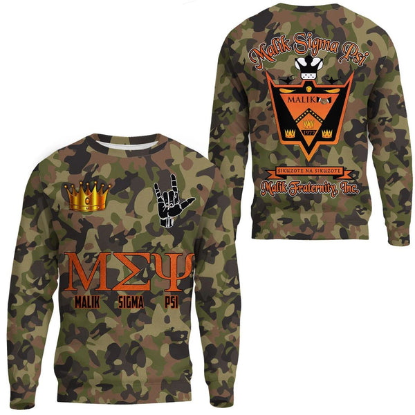 Sweatshirt - Malik Sigma Psi Camo Sweatshirts