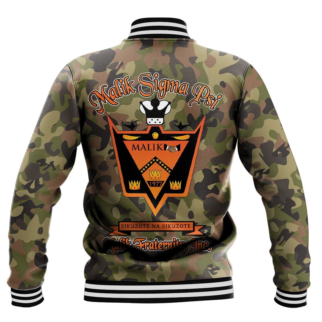 Jacket - Malik Sigma Psi Camo Baseball Jackets