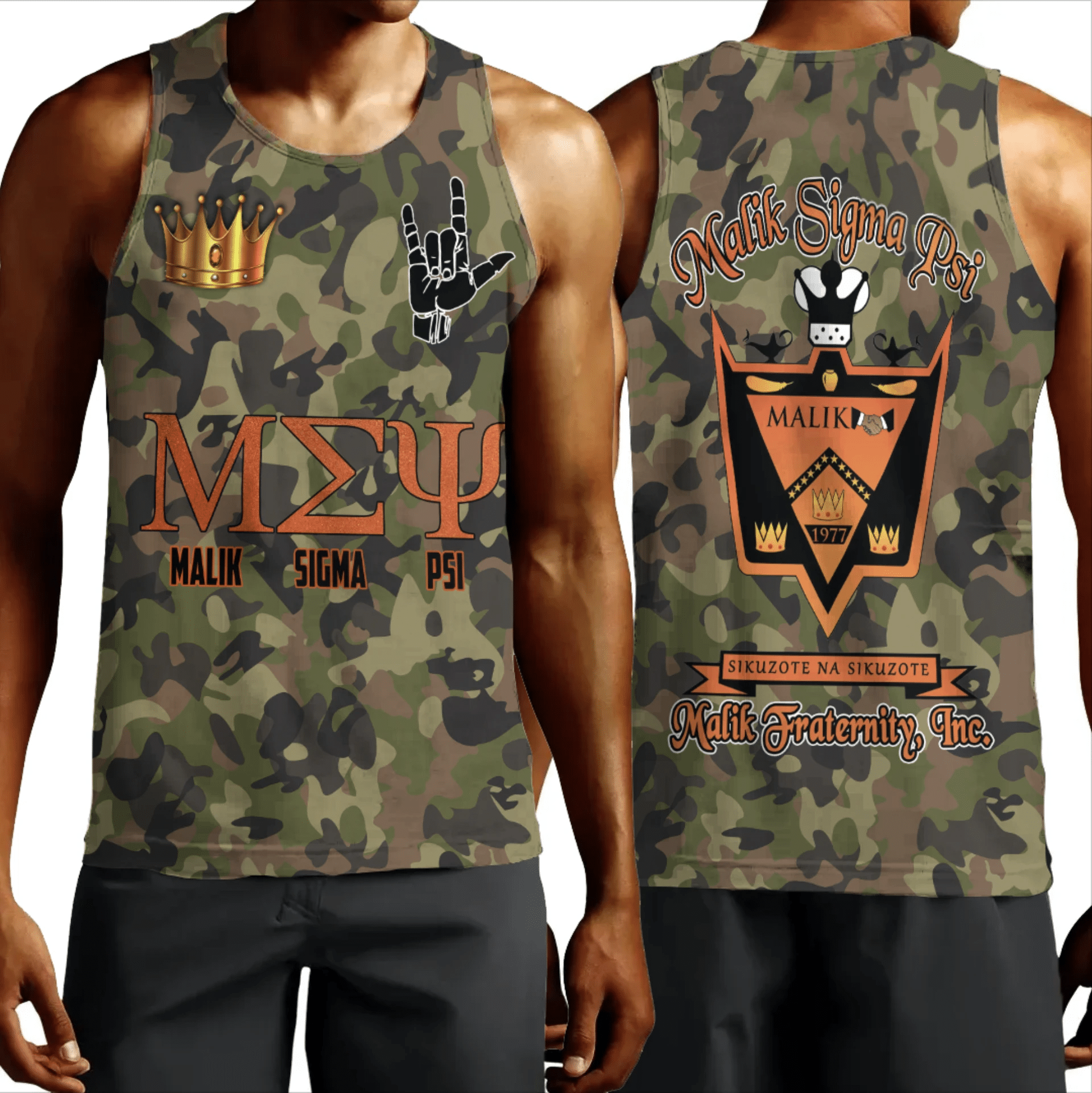 Tank Top - Malik Sigma Psi Camo Tank Top