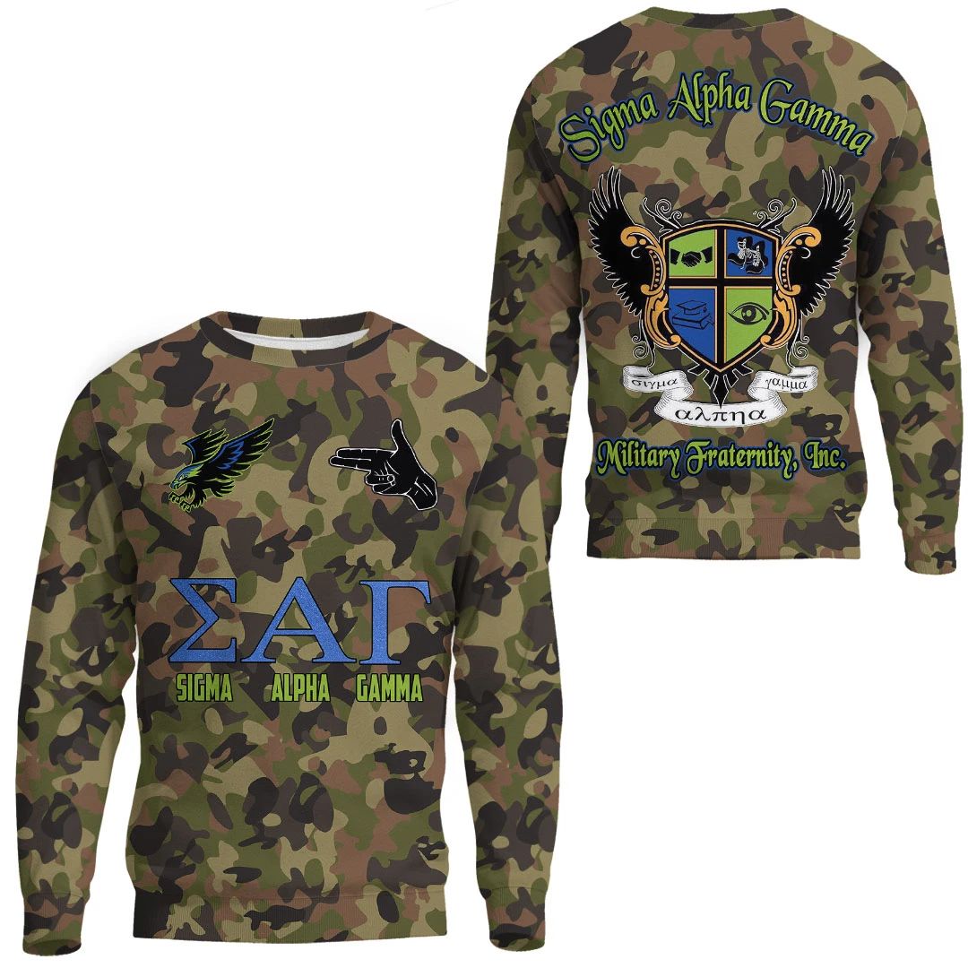 Sweatshirt - Sigma Alpha Gamma Camo Sweatshirts