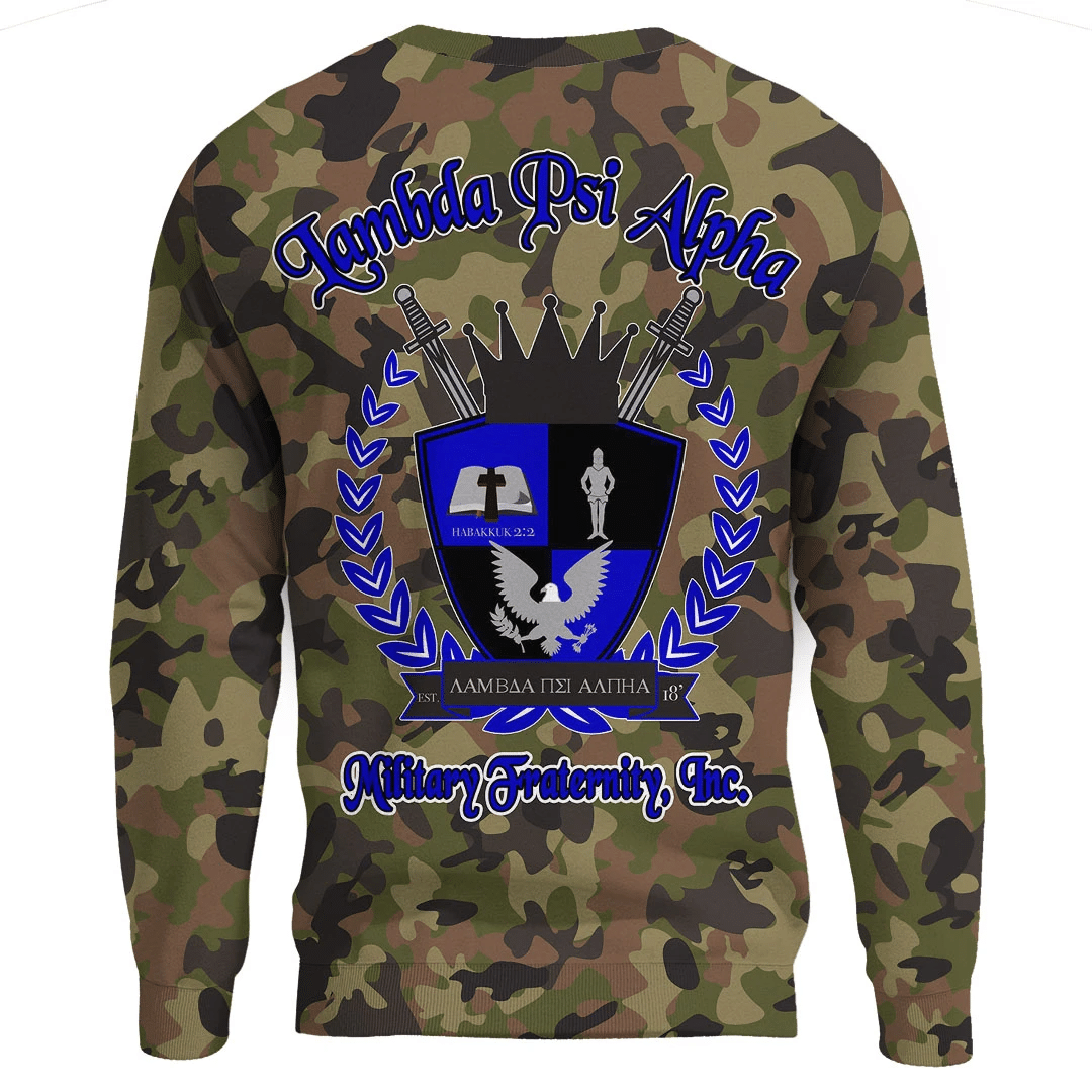 Sweatshirt - Lambda Psi Alpha Fraternity Camo Sweatshirts