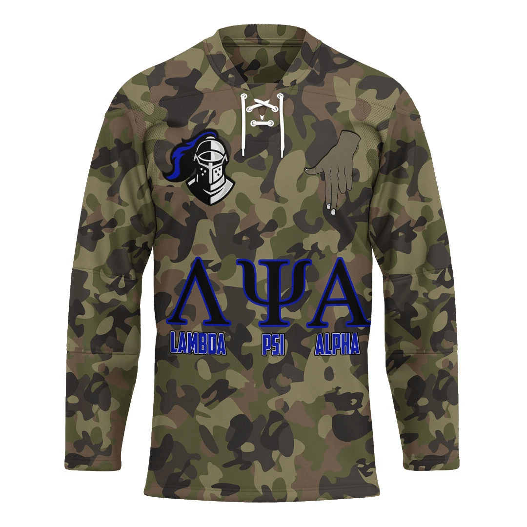 Fraternity Hockey Jersey - Lambda Psi Alpha Camo Hockey Jersey