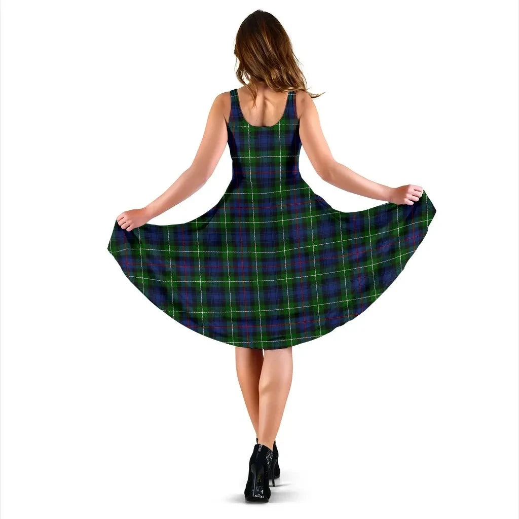 MacKenzie Modern Tartan Midi Dress