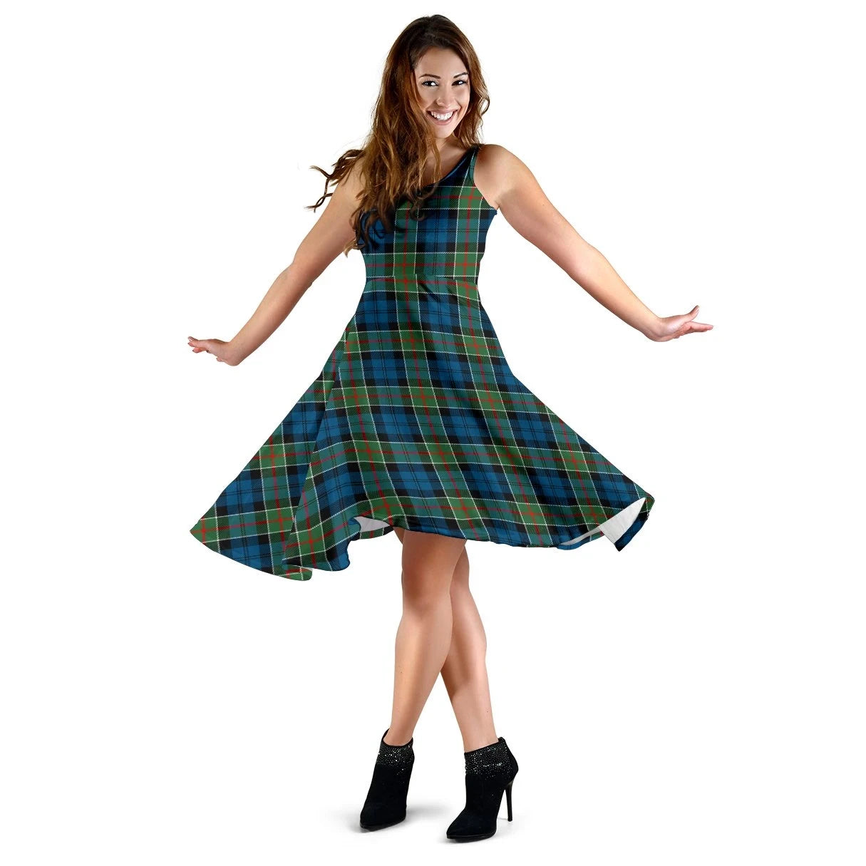 Colquhoun Ancient Tartan Midi Dress