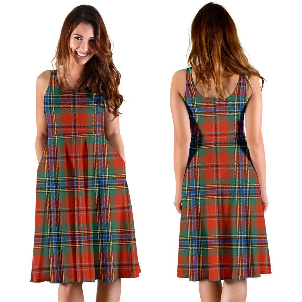 MacLean of Duart Ancient Tartan Midi Dress