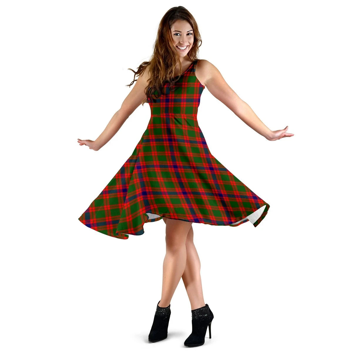 Skene Modern Tartan Midi Dress