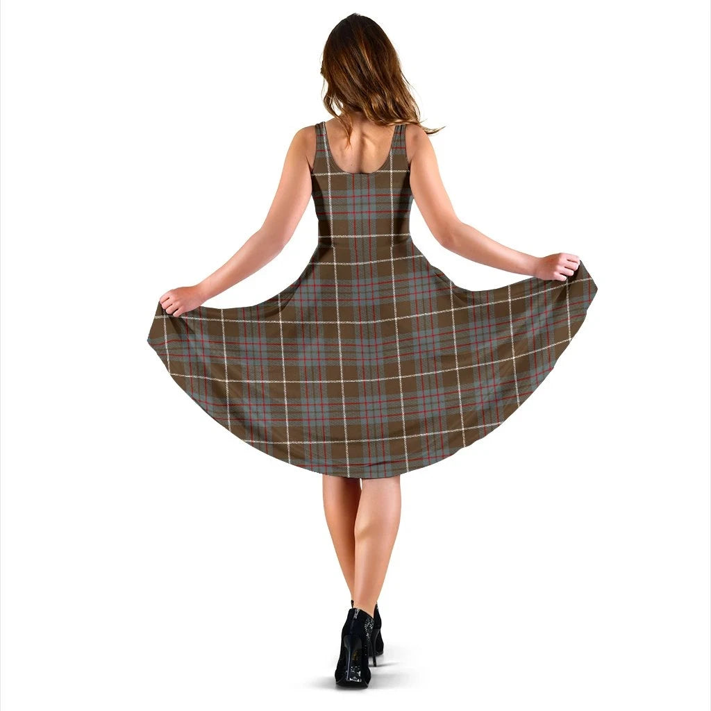 MacIntyre Hunting Weathered Tartan Midi Dress