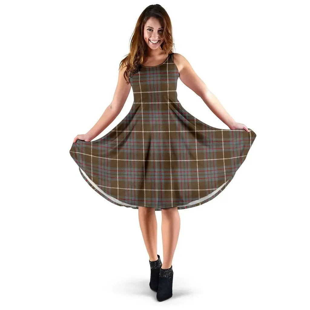 MacIntyre Hunting Weathered Tartan Midi Dress