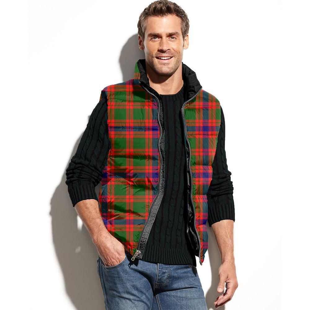 Skene Modern Tartan Plaid Puffer Vest