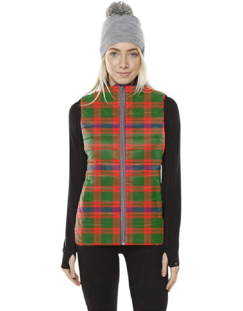 Skene Modern Tartan Plaid Puffer Vest