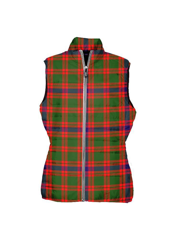 Skene Modern Tartan Plaid Puffer Vest