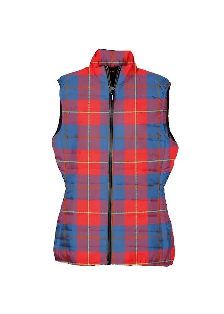 Galloway Red Tartan Plaid Puffer Vest