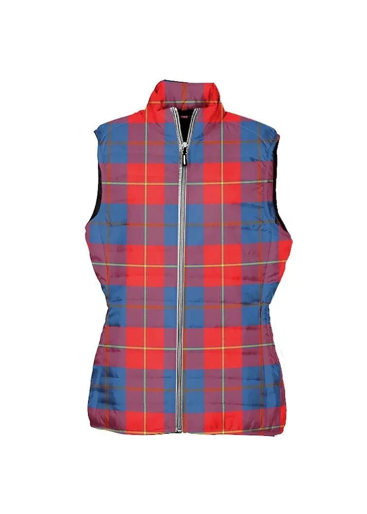 Galloway Red Tartan Plaid Puffer Vest