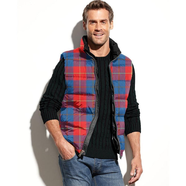 Galloway Red Tartan Plaid Puffer Vest