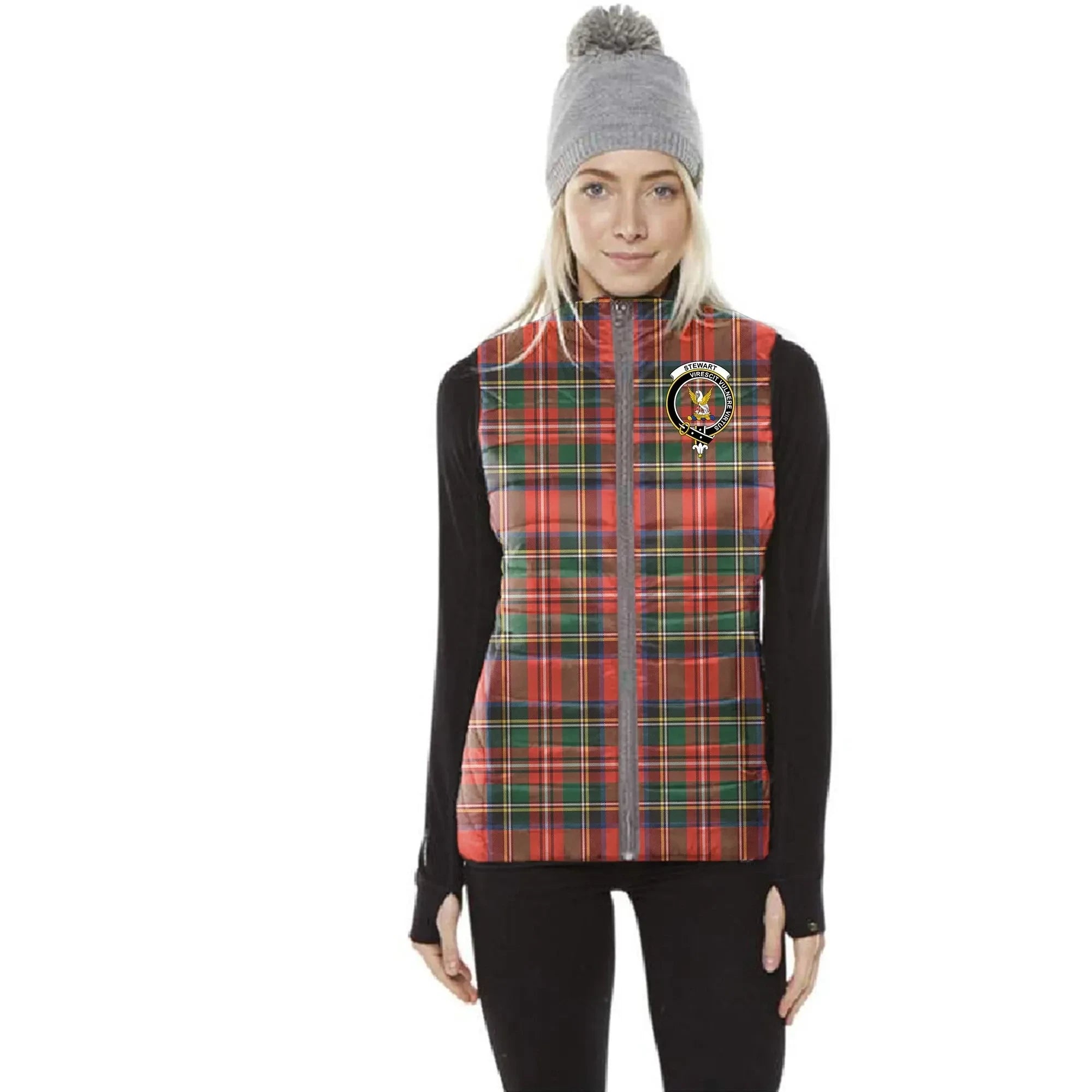 Stewart (High Stewards) Tartan Crest Puffer Vest