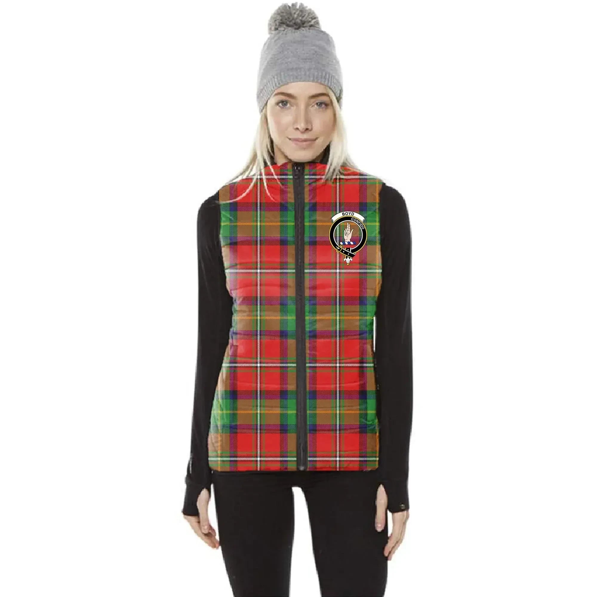 Boyd Tartan Crest Puffer Vest